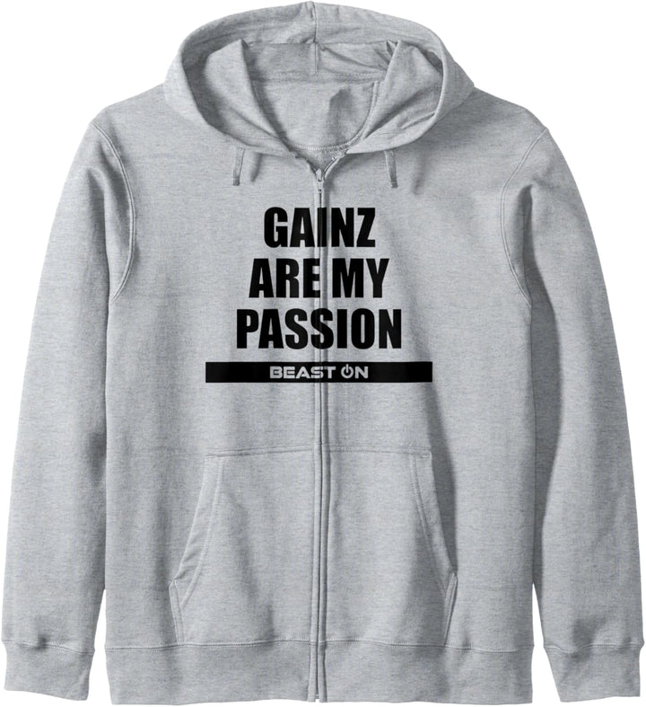 Gainz are my Passion Training Fitness Gym Motivation Sprüche Kapuzenjacke