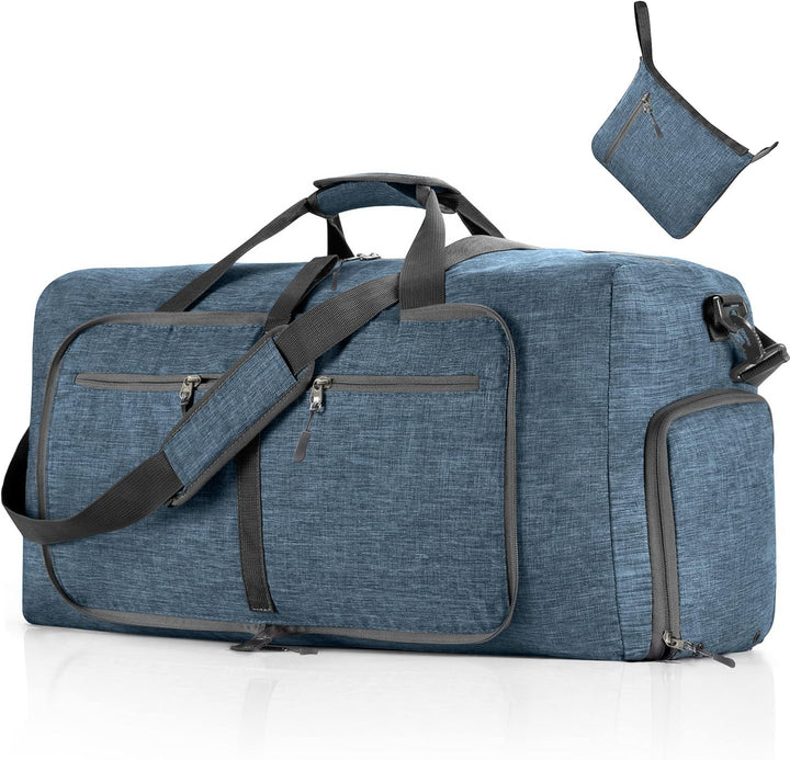 Vomgomfom Leichte Faltbare Reisetasche Gross 85L Sporttasche Damen Herren mit Schuhfach, Travel Duff