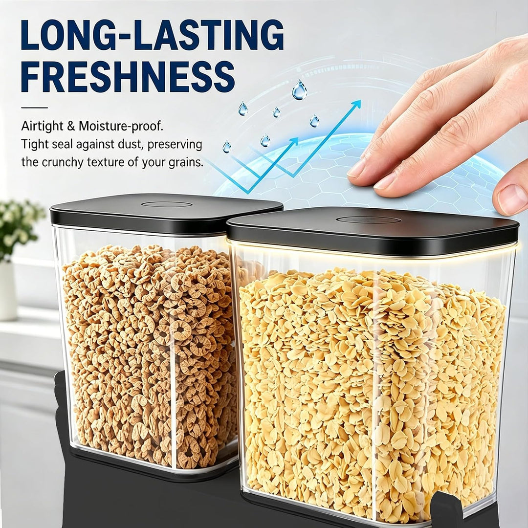 Doppel Müslispender 2 x 3L Vorratsbehälter mit Spender, Cornflakes Spender für Trockenfutter, Cornfl