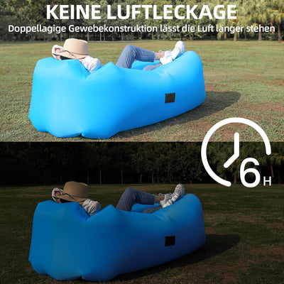 AngLink Luftsofa, 2022 Neu Kissenentwurf Wasserdichtes Aufblasbares Sofa Air Lounger mit 2 Lufteinla