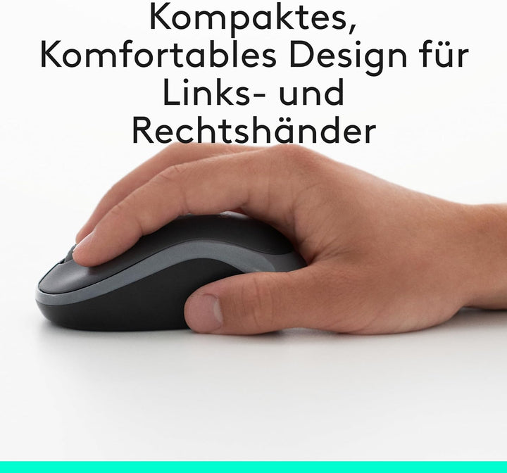 Logitech MK270 Kabelloses Set mit Tastatur und Maus für Windows, 2,4 GHz kabellos, Kompakte Maus, 8