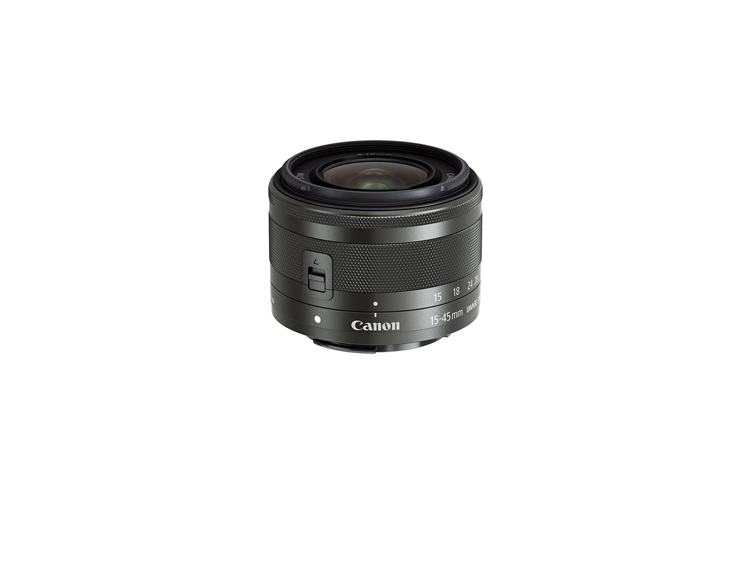Canon EF-M 15-45mm F3.5-6.3 IS STM Objektiv (49mm Filtergewinde) schwarz grau Single, grau Single