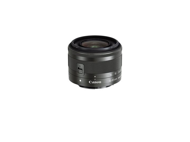 Canon EF-M 15-45mm F3.5-6.3 IS STM Objektiv (49mm Filtergewinde) schwarz grau Single, grau Single