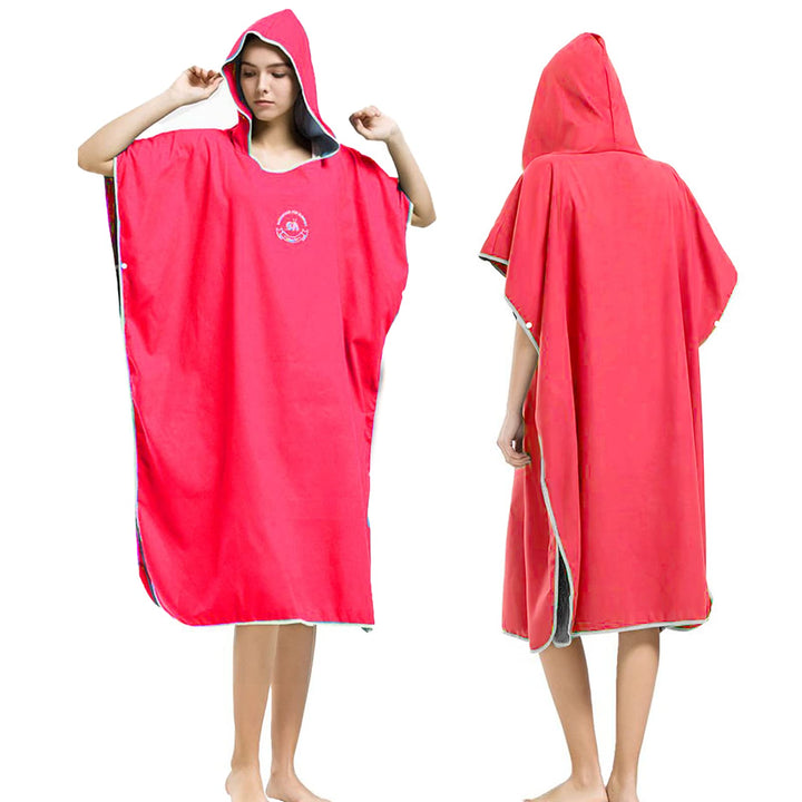 Hiturbo Mikrofaser Handtuch Poncho, Umziehhilfe Strand, Surf Poncho Herren und Damen Changing Robe,