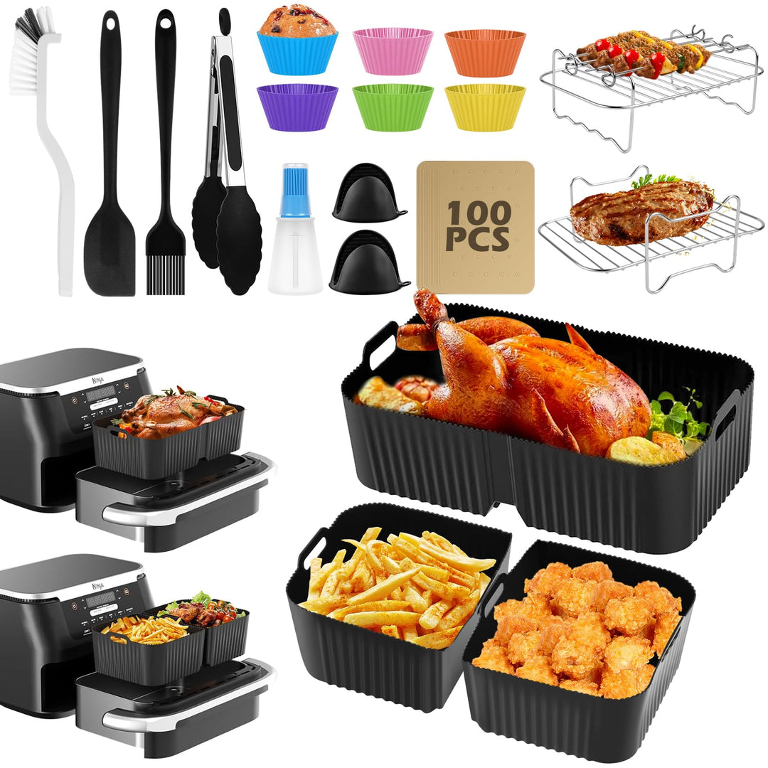 Heissluftfritteuse Zubehör für Ninja AF500EU, Cosori Dual Blaze Twinfry 10L, Silikonform für Cosori