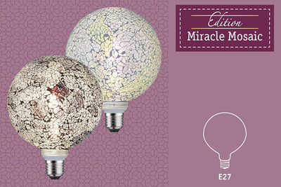 Paulmann 28748 LED Lampe Miracle Mosaic G125 Globe 5W dimmbar Leuchtmittel Rot effizientes Licht War