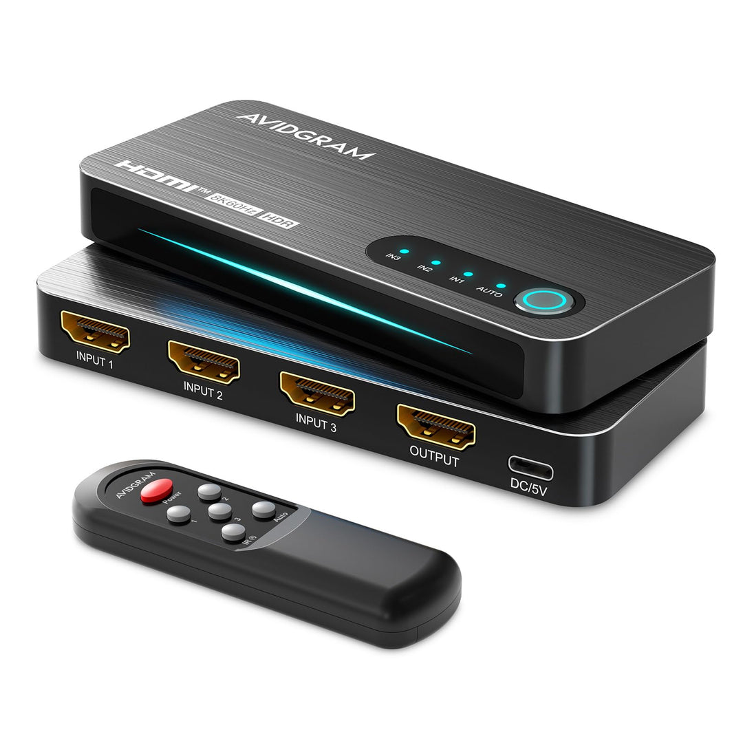 AVIDGRAM HDMI Switch 2.1 (hdmi 2.1 Switch 3x1), hdmi 2.1 switch 3x1