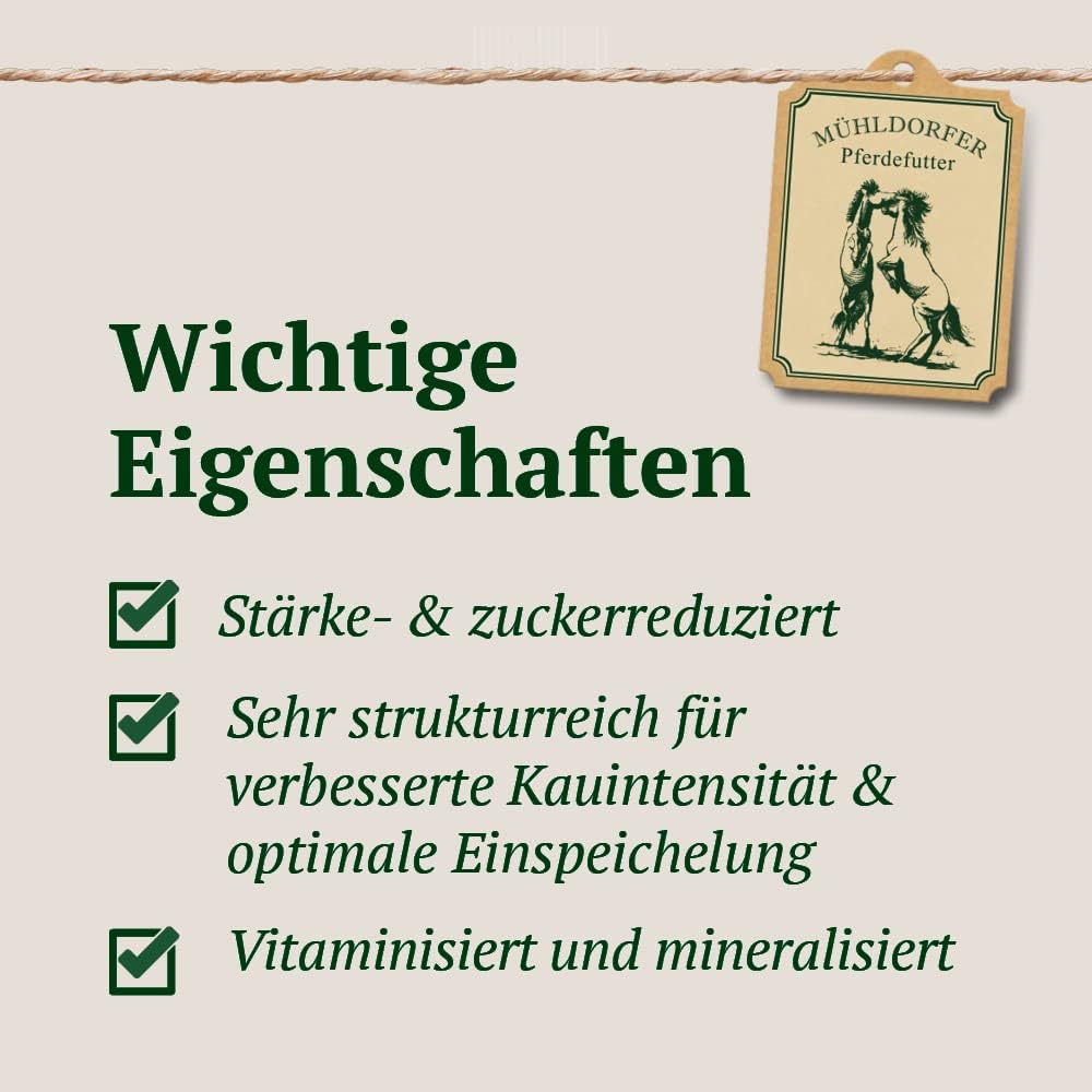 Mühldorfer iQ Struktur Plus - 15 kg - Kaum Getreidestärke - Strukturreich - Magenschonend
