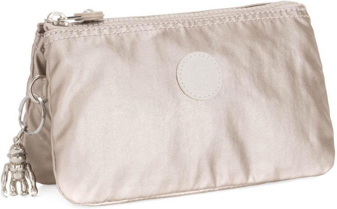Kipling Damen Creativity L Tasche, Silber (Metallic Glow), 18.5x11x5 cm EU, Metallic Glow