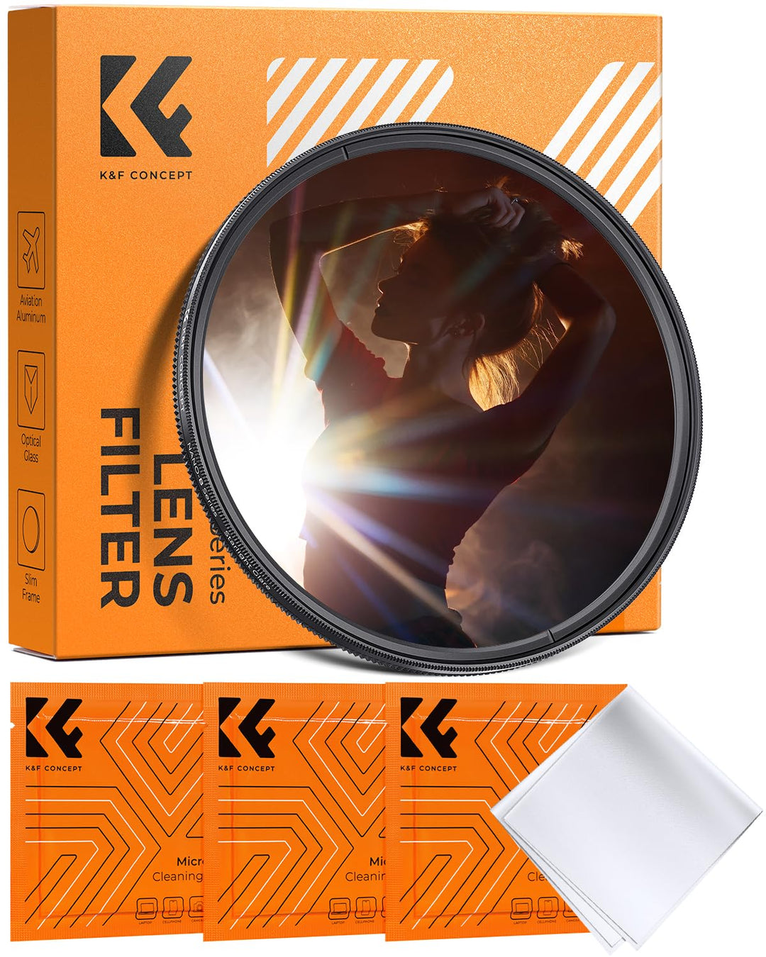 K&amp;F Concept Nano B-Serie Prisma Filter 77mm Buntes Sternenlicht Gebürstet Anamorphe Filter, 77mm