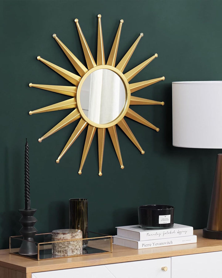 Spiegel Sonnenstrahlen rund gold dia. 60 Perelli