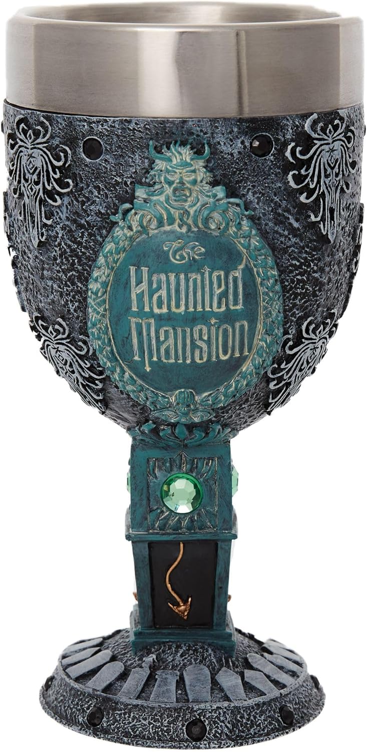 ENESCO Disney Showcase The Haunted Mansion Deko Kelch, Steinharz Edelstahl, Mehrfarbig, 7.09 Inch