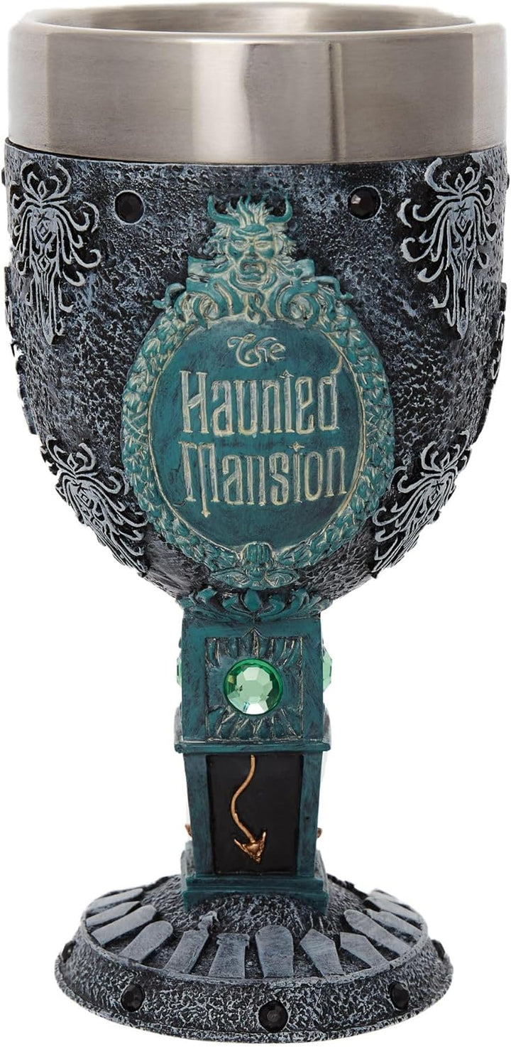 ENESCO Disney Showcase The Haunted Mansion Deko Kelch, Steinharz Edelstahl, Mehrfarbig, 7.09 Inch