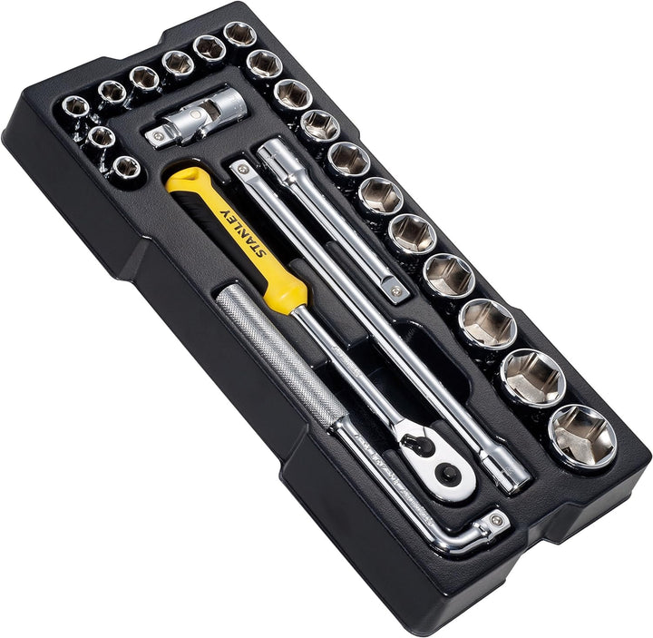 Stanley Transmodul System (Modul 1/2 Zoll, 6-Kant Steckschlüssel und Zubehör-Set inkl. Umschaltknarr