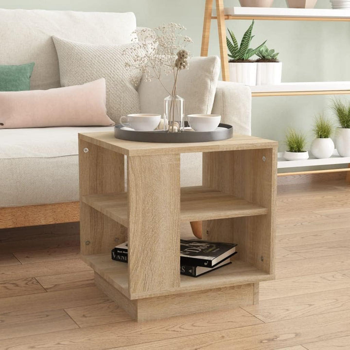 vidaXL Couchtisch mit 2 Ablagen Beistelltisch Wohnzimmertisch Kaffeetisch Sofatisch Teetisch Tisch W