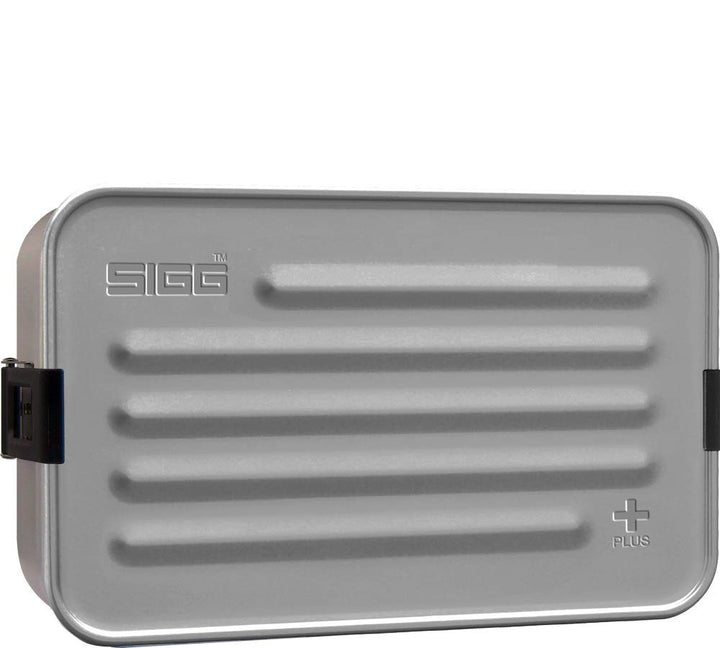 SIGG Metal Box Plus L Alu Lunchbox 1.2 L, moderne Brotdose mit praktischem Einsatz, federleichte Bro