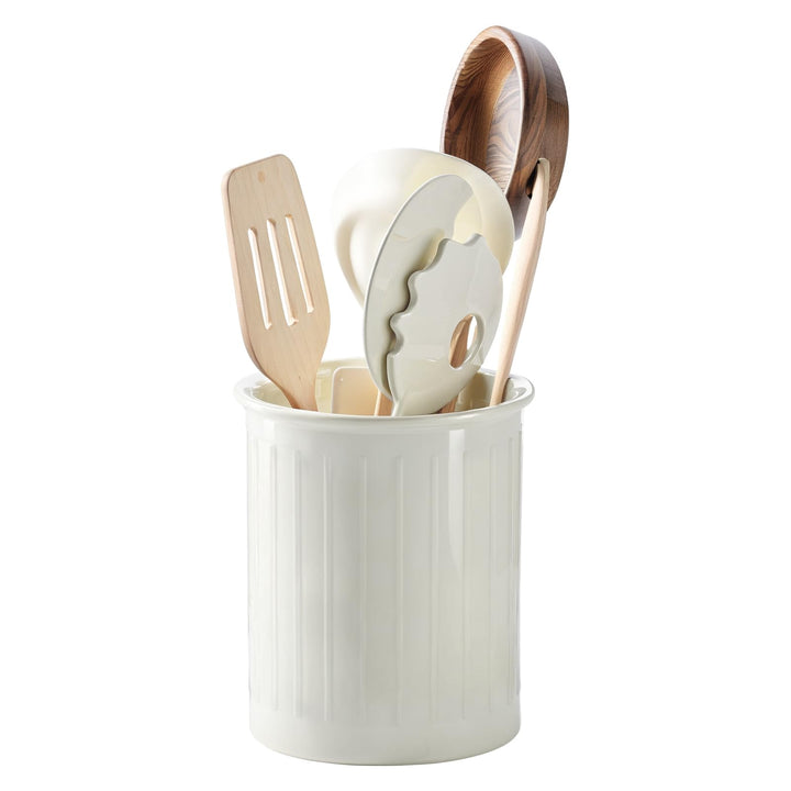 PAVSTINE Küchenutensilienhalter Keramik für Küchentheke, 13,4 x 11 cm Utensilienhalter Küche, Relief