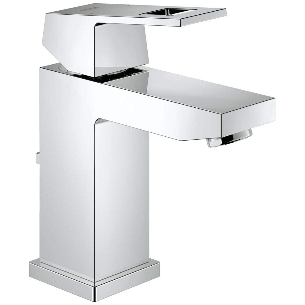 GROHE Eurocube - Einhand-Waschtischarmatur (S-Size, mit Zugstange, Einlochmontage),chrom, 23127000 S