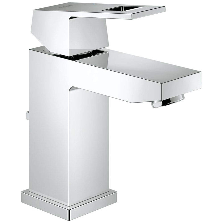 GROHE Eurocube - Einhand-Waschtischarmatur (S-Size, mit Zugstange, Einlochmontage),chrom, 23127000 S