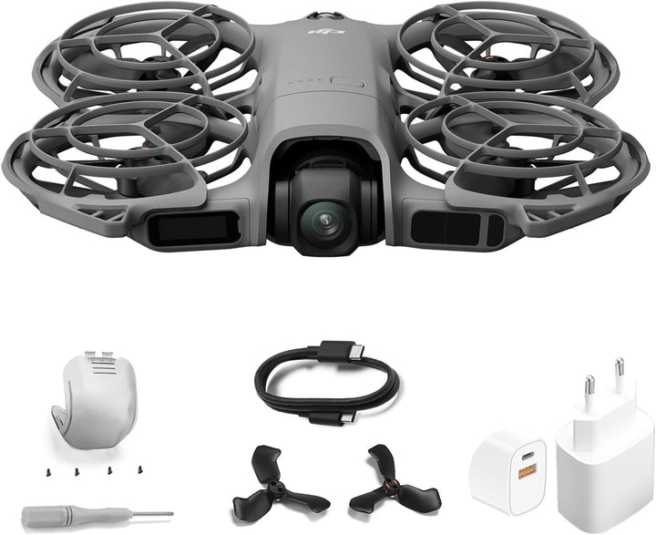 DJI Neo 2 Bundle mit Zubehör, 4K-Drohne für Einsteiger, Leicht und Faltbar, Start und Landung auf de
