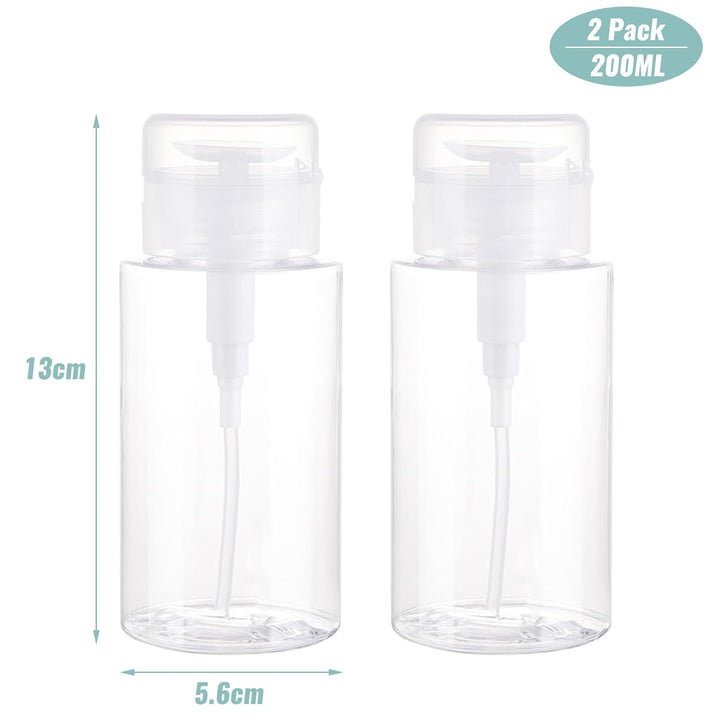 2 Stück 200ml Dispenser Pumpflasche, Nagellackentferner Pumpspender, Pumpspender RunterdrüCken für N