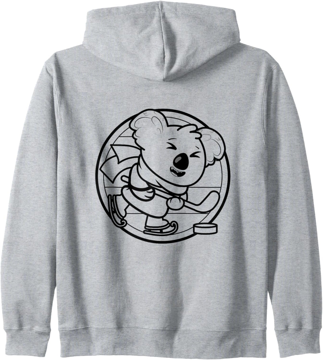 Eishockey Kinder Koala I Ausmalen Bemalen Zeichnen Kapuzenjacke