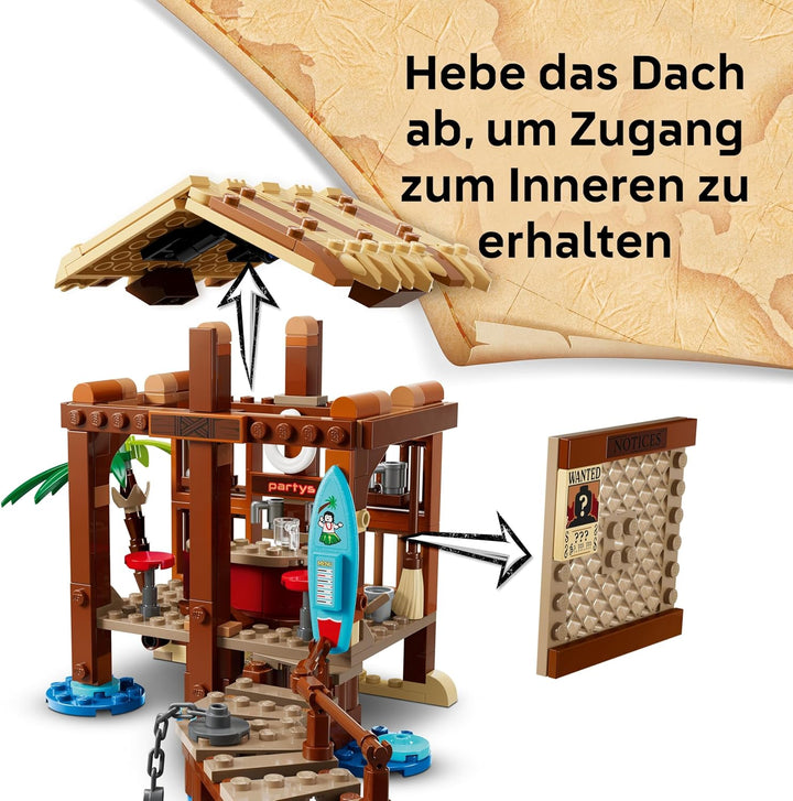 LEGO ONE Piece Windmühlendorf-Hütte - Spielzeug mit Boot, Jungen Ruffy, Shanks & Makino Minifiguren