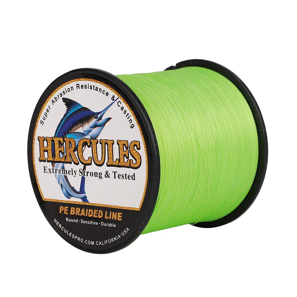 HERCULES Super Cast 100m - 2000m Yards Geflochtene Angelschnur 10lb - 300lb Test für Salzwasser Süss