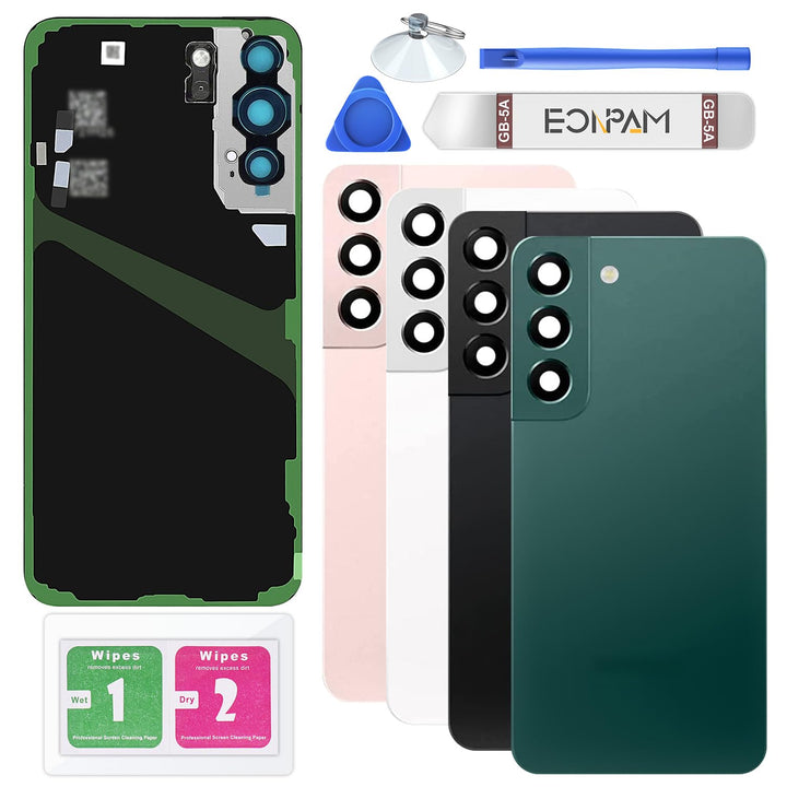Eonpam Akkudeckel für Samsung Galaxy S22+ Plus 5G S906 Rückseite Glas Original Backcover Back Glas E