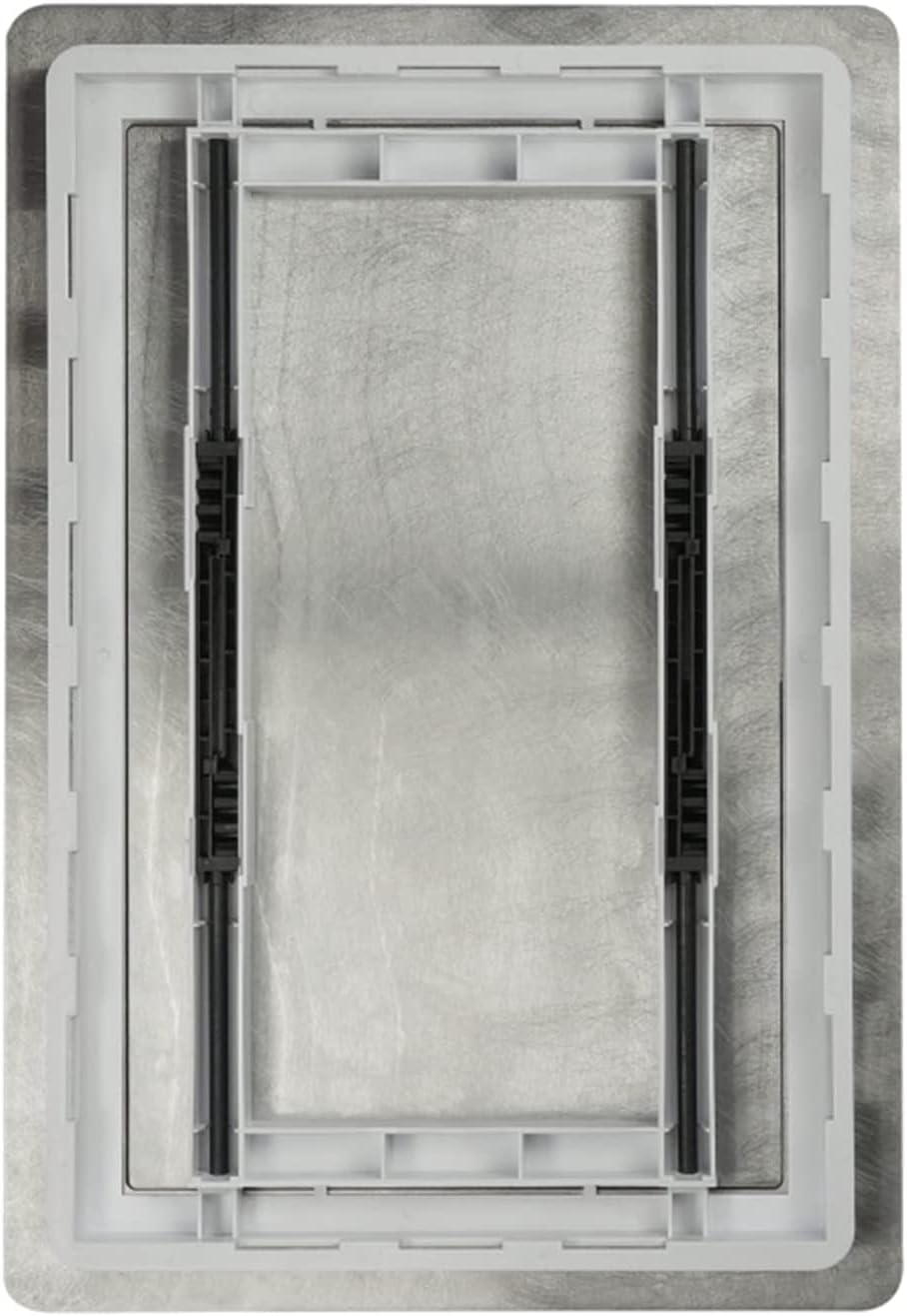 Exclusive Revisionstür Revisionsklappe Edelstahl gebürstet mit Einbaurahmen NDE 300x200 mm 300 x 200