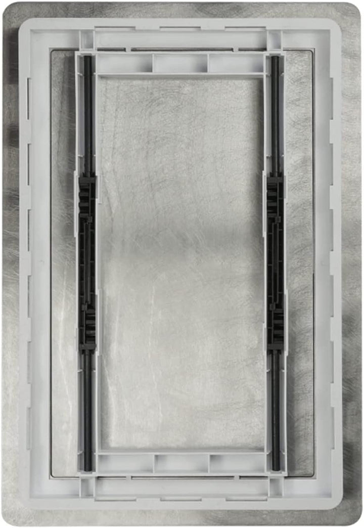 Exclusive Revisionstür Revisionsklappe Edelstahl gebürstet mit Einbaurahmen NDE 300x200 mm 300 x 200