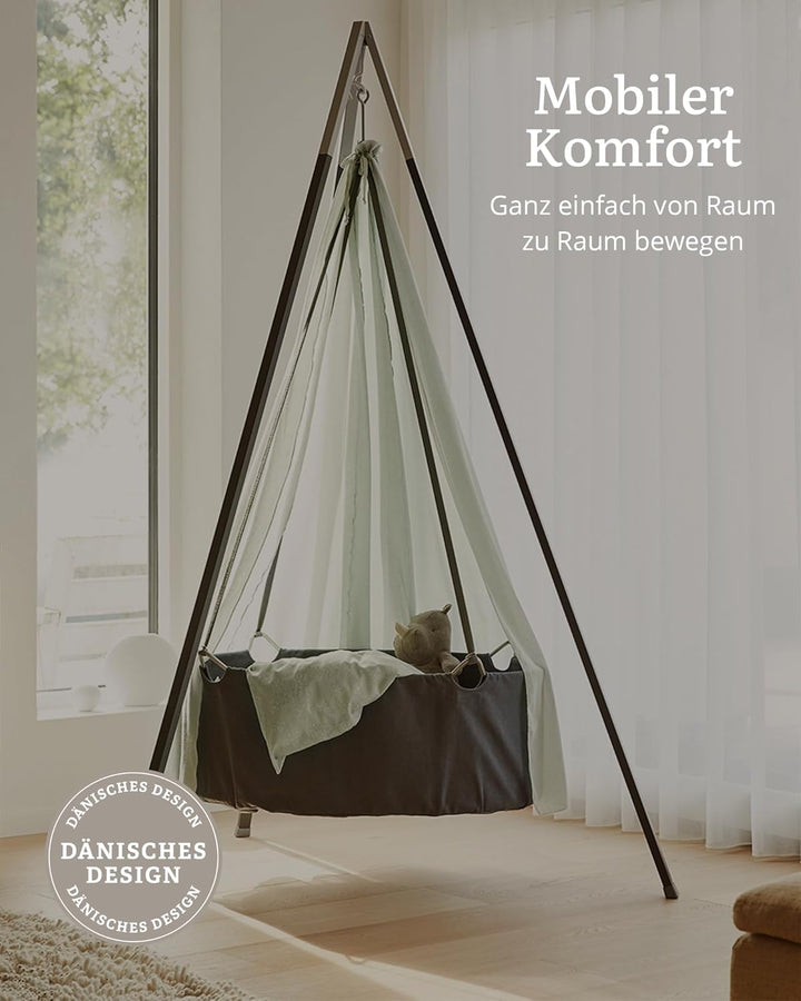 Leander Stativ Grau - Massgefertigtes Stativ für Leander Classic™ Wiege - Aufhängung ohne Deckebohre