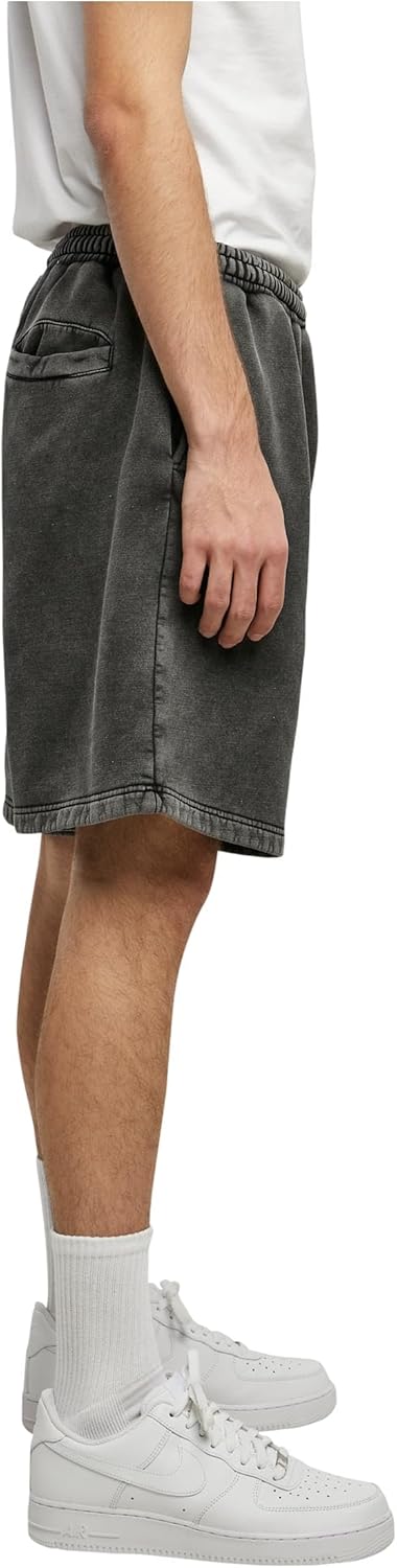 Urban Classics Herren Heavy Sand Washed Sweat Shorts, kurze Jogginghose für Männer, erhältlich in vi