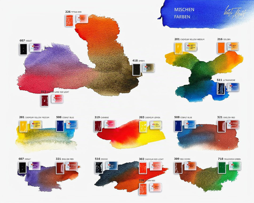 White Nights 1942090 - Aquarellfarbe, 24er Kunststoffkasten