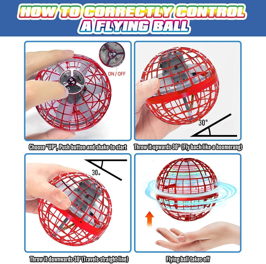 2026 Fliegender Ball Spielzeug FüR Junge, Hover Flying Rotierender Schwebeball Magischer Boomerang S