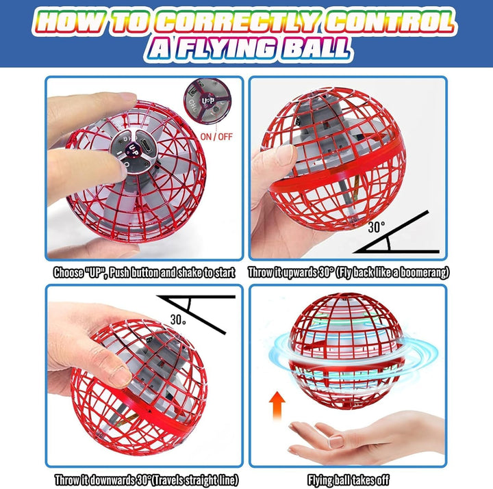 2026 Fliegender Ball Spielzeug FüR Junge, Hover Flying Rotierender Schwebeball Magischer Boomerang S