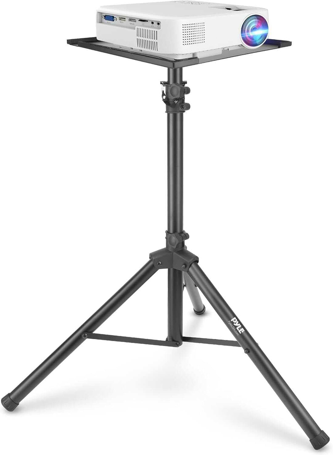 Pyle Beamer Halterung, Projector Ständer – Beamer Ständer Höhenverstellbar 107 bis 139cm, Faltbare B