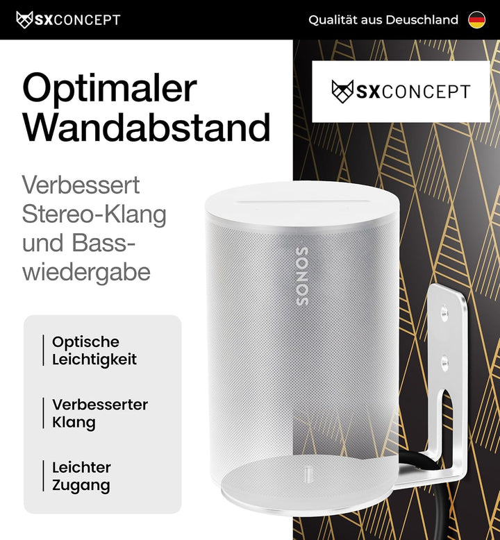 SX-Concept Wandhalterung für Sonos Era 100 | Gerade-Variante | Minimalistisches Design | Optimaler W