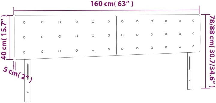 vidaXL 2X Kopfteil Polsterkopfteil Bettkopfteil Bett Betthaupt Schlafzimmer Bettgestell Bettrahmen B