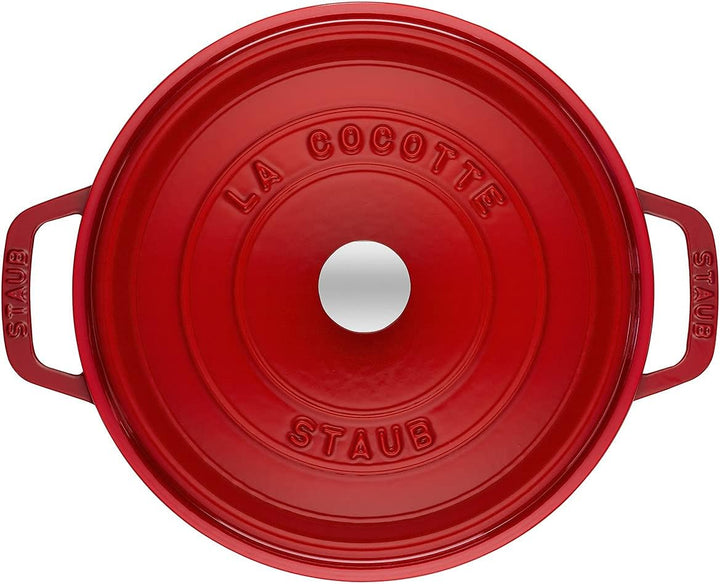 STAUB Gusseisen Bräter/Cocotte, Rund 30 cm, 8,35 L, Aromaregen Funktion, Für alle Herdarten geeignet