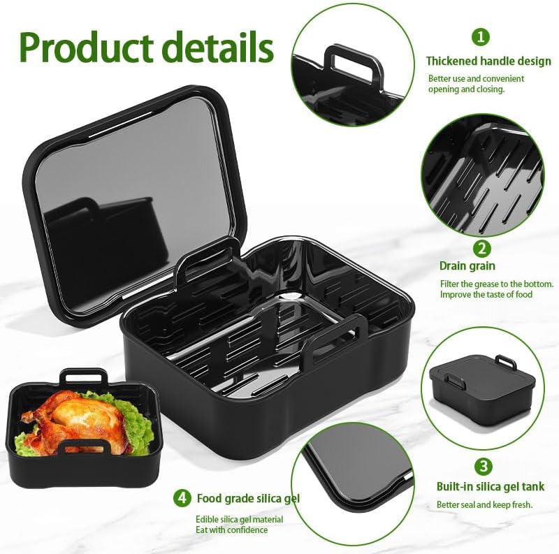 Airfryer Zubehör für Ninja AF400EU AF451EU AF500EU SL400EU AF180EU Philips COSORI 21x16CM Airfryer S
