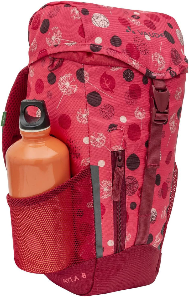 VAUDE Kinderrucksack Ayla Mädchen &amp; Jungen, reflektierend – Pink | Kinderrucksack mit 6L Volumen – K