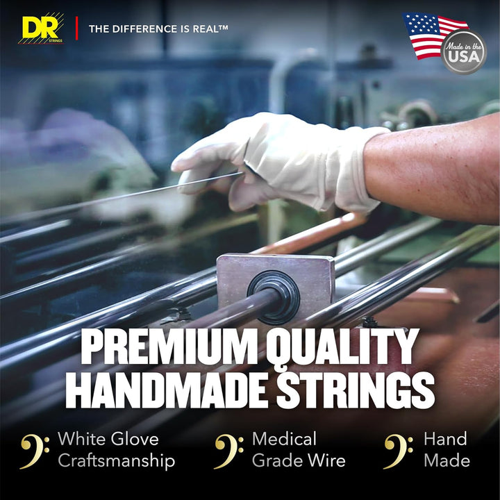 DR Strings PB545 45-125 Medium Set Handmade Pure Blues Coated 5-Saiten Bass Saiten PB5-45 Diapason l
