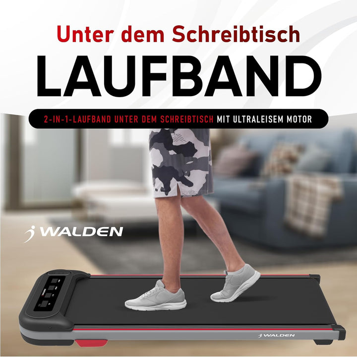 Elektrisches Laufband für Zuhause, Büro, Joggen, Laufen, ultraflach, schmal, Fitness, Workout, Walde