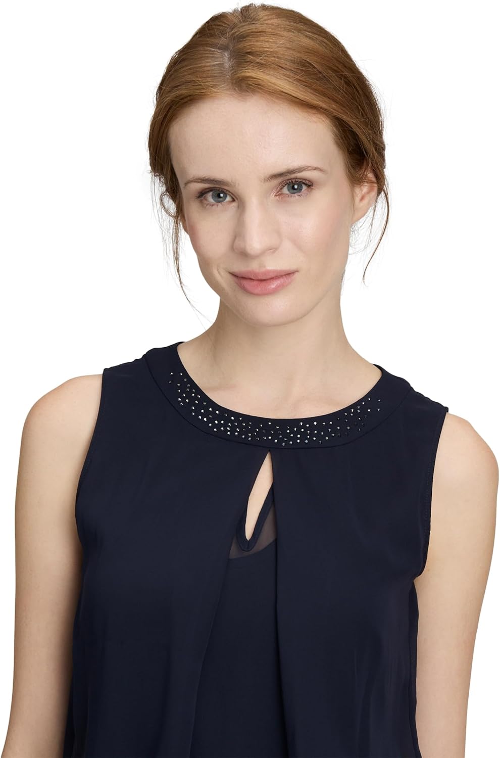 Vera Mont Damen Jumpsuit mit Cut-Outs 34 Blau (Night Sky 8541), 34 Blau (Night Sky 8541)