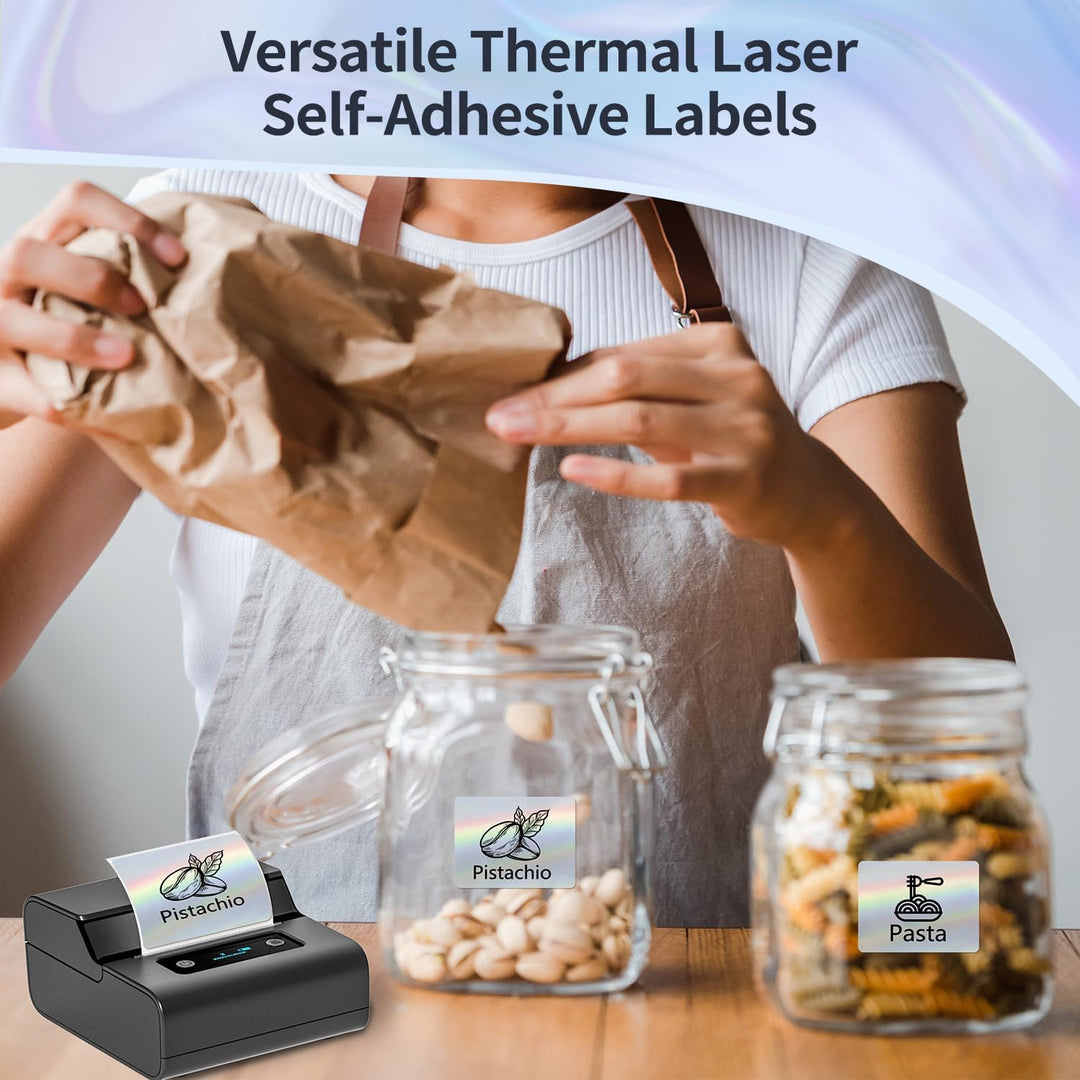 Phomemo M110/M220/M221/M200/M120/M100/M108/M150/M250/M260 Laser Silver Selbstklebende Etiketten 40x3