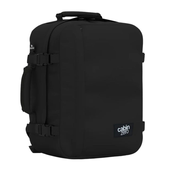 Cabinzero Unisex Classic Backpack 28 l Rucksack, Absolute Black, 29,5x39x20