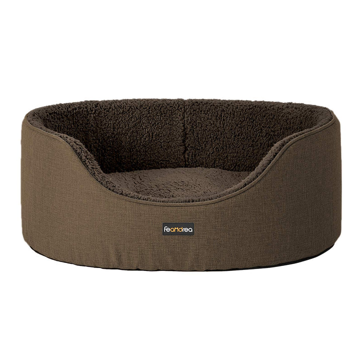 Feandrea Hundebett, Hundekorb, Wendekissen, 83 x 63 x 27 cm, braun PGW032K01 Braun L 83 x B 63 x H 2