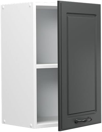 Vicco Hängeschrank R-Line, Anthrazit Landhaus/Weiss, 40 cm Anthrazit Landhaus Hängeschrank 40 cm, An