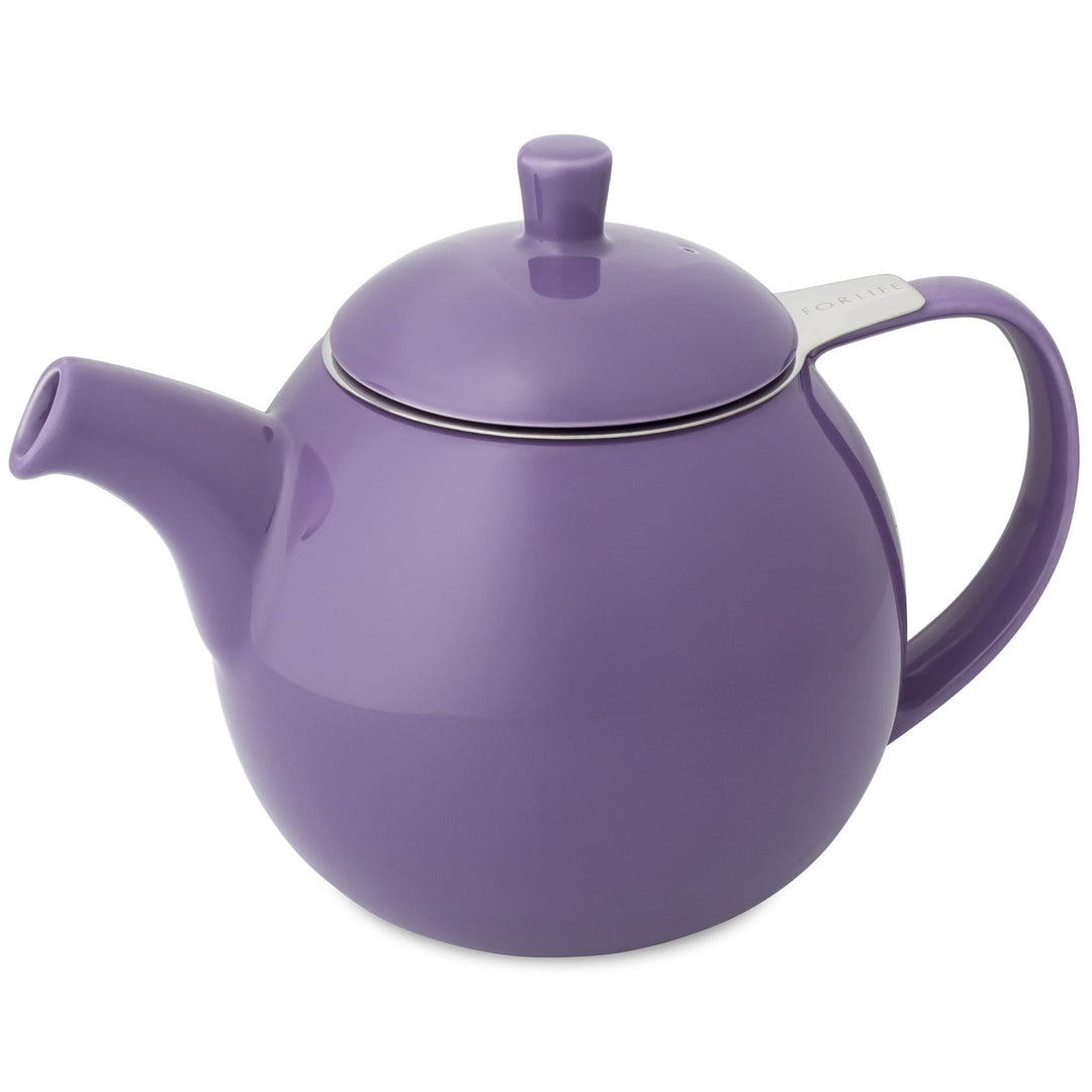 FORLIFE Curve Teekanne mit Teesieb, 680 ml, Violett, Violett
